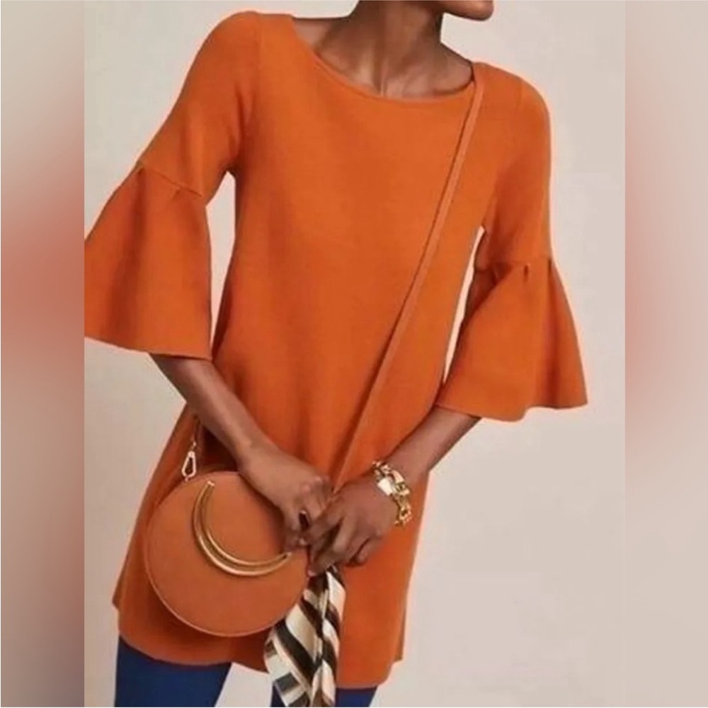Anthropologie Moth Bell Sleeve Tunic Sweater Womens Size Small